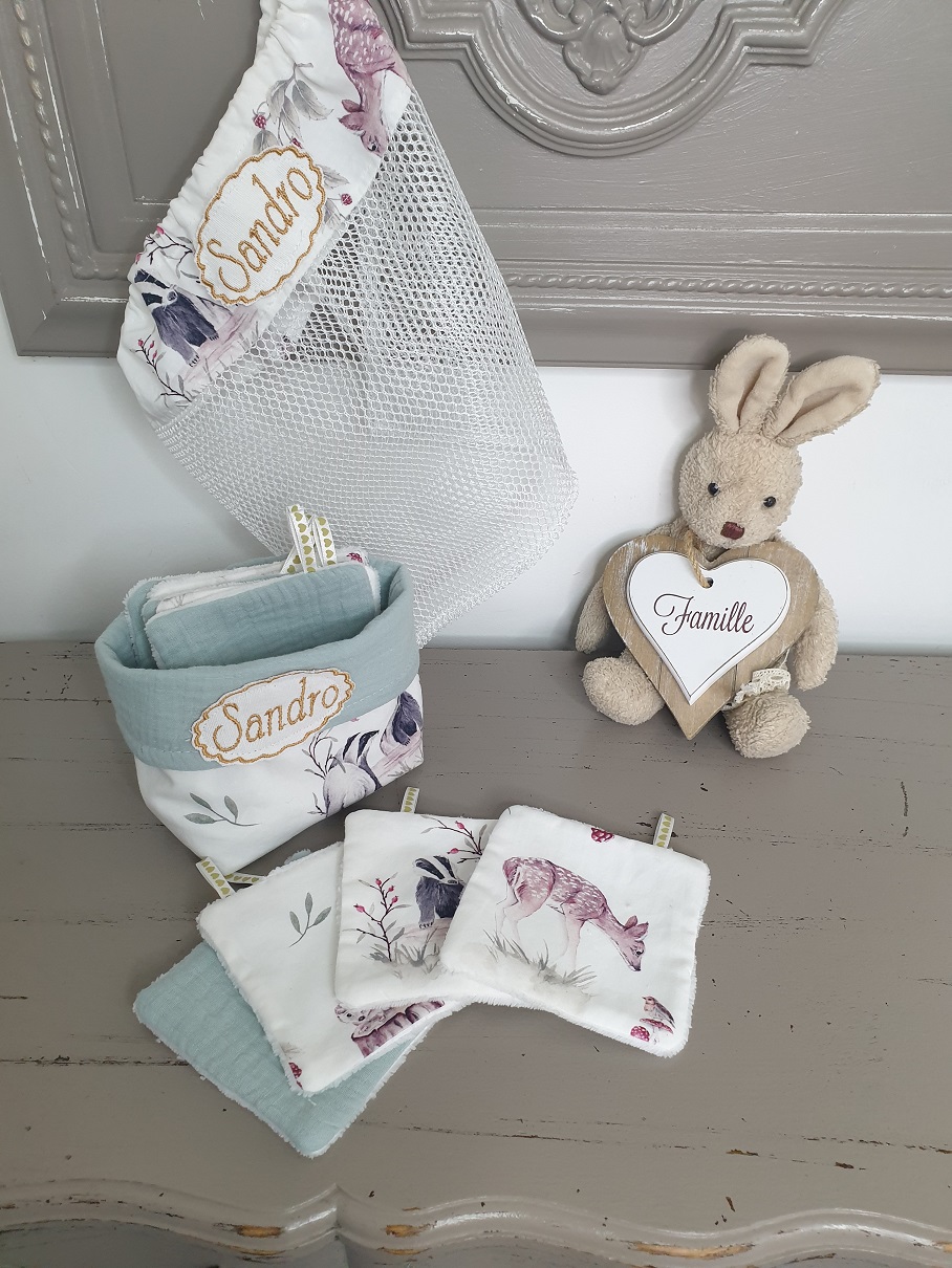 Lingettes lavables pour bébé Pitchoun et Coton